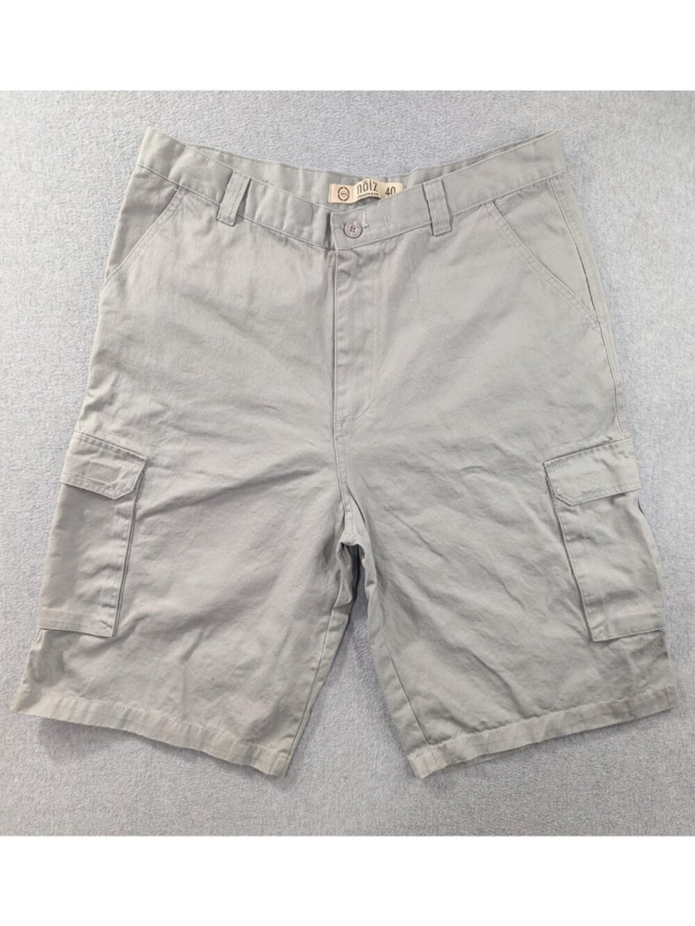 Noiz Premium Jeans Cargo Shorts Mens 40 Gray Cotton Flat Front Casual Summer